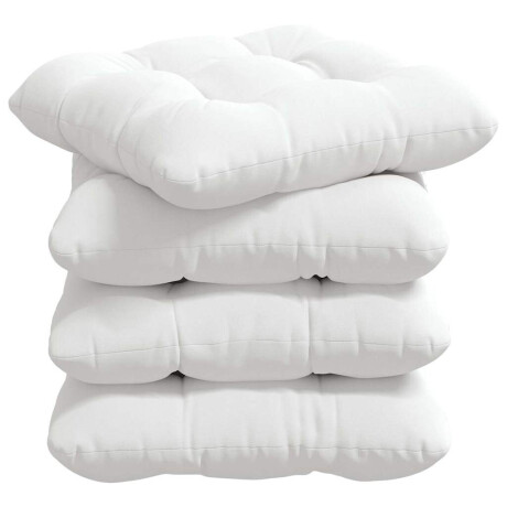 vidaXL Zitkussens 4 pcs Wit 45 x 45 x 12 cm Stof afbeelding2 - 1