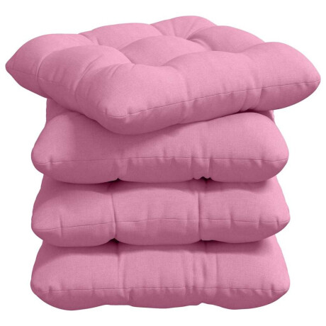 vidaXL Zitkussens 4 pcs Roze 45 x 45 x 12 cm Stof afbeelding2 - 1
