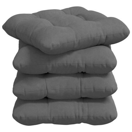 vidaXL Zitkussens 4 pcs Donkergrijs 45 x 45 cm Microvezel Stof afbeelding2 - 1