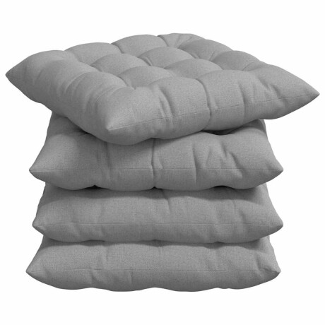 vidaXL Zitkussens 4 pcs Wolkengrijs 40 x 40 x 6 cm Stof afbeelding2 - 1