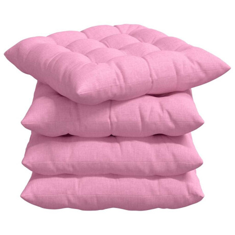 vidaXL Zitkussens 2 pcs Roze 40 x 40 x 6 cm Stof afbeelding2 - 1