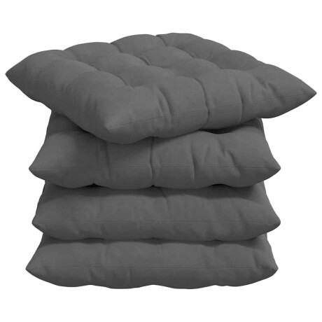 vidaXL Zitkussens 4 pcs Donkergrijs 40 x 40 x 6 cm Microfibre afbeelding2 - 1