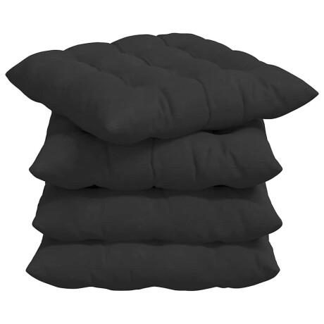 vidaXL Zitkussens 4 pcs Zwart 40 x 40 x 6 cm Microfibre afbeelding2 - 1