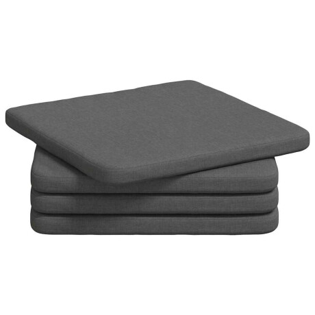 vidaXL Zitkussens 4 pcs Donkergrijs 40 x 40 x 3 cm Stof afbeelding2 - 1