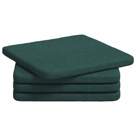 vidaXL Zitkussens 4 pcs Donkergroen 40 x 40 x 3 cm Stof afbeelding2 - 1