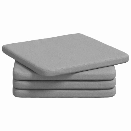 vidaXL Zitkussens 4 pcs Wolkengrijs 40 x 40 x 3 cm Stof afbeelding2 - 1