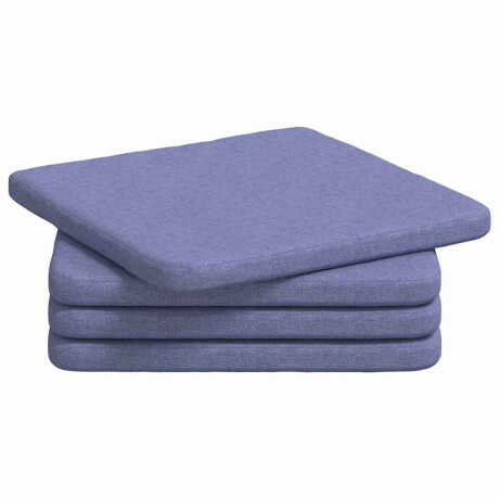 vidaXL Zitkussens 4 pcs Jeans Blauw 40 x 40 x 3 cm Stof afbeelding2 - 1