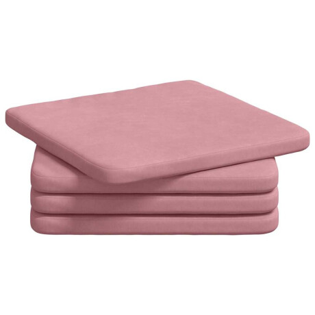 vidaXL Zitkussens 4 pcs Roze 40 x 40 x 3 cm Fluweel afbeelding2 - 1