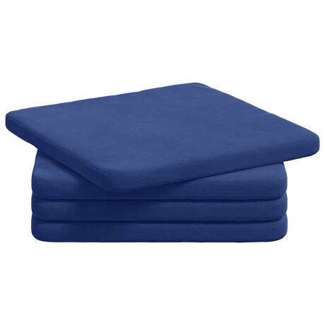 vidaXL Zitkussens 4 pcs Politieblauw 40 x 40 x 3 cm Fluweel afbeelding2 - 1