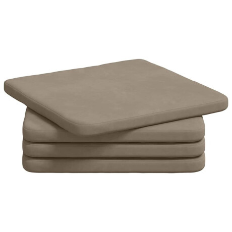 vidaXL Zitkussens 4 pcs Taupe 40 x 40 x 3 cm Microvezel Stof afbeelding2 - 1