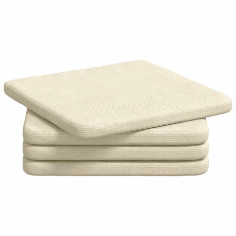 vidaXL Zitkussens 4 pcs Crème 40 x 40 x 3 cm Katoen Stof afbeelding2 - 1