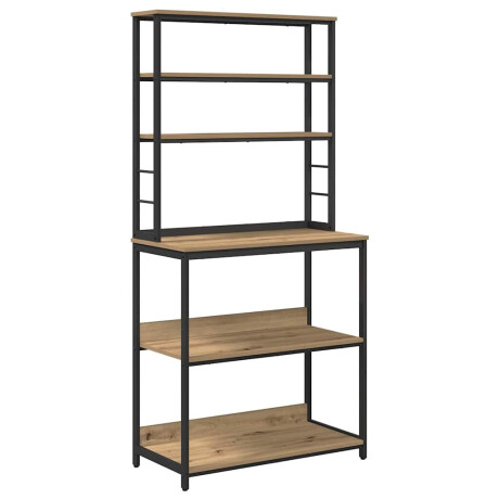 vidaXL Keukenplank Artisan Eiken 80 x 40 x 168 cm Bewerkt hout afbeelding2 - 1