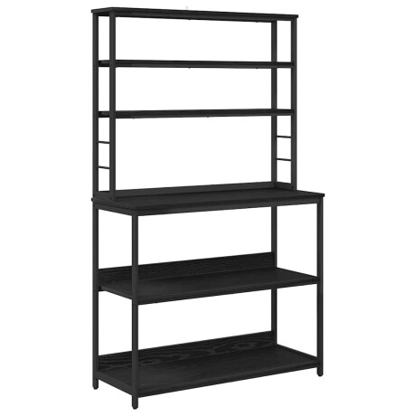 vidaXL Keukenplank Zwart Eiken 100 x 40 x 168 cm Bewerkt hout afbeelding2 - 1