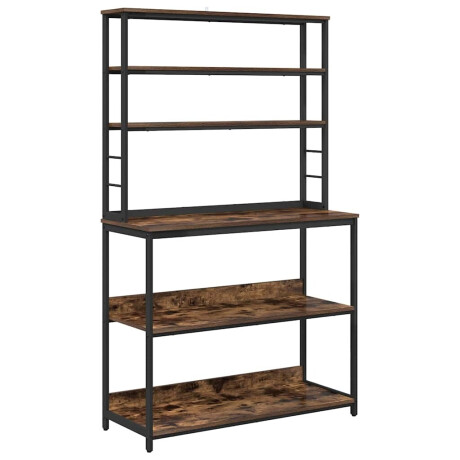 vidaXL Keukenplank Gerookt eiken 100 x 40 x 168 cm Bewerkt hout afbeelding2 - 1