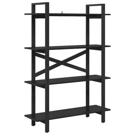 vidaXL Boekenkast Zwart Eiken 100 x 33,5 x 140 cm Bewerkt hout afbeelding2 - 1