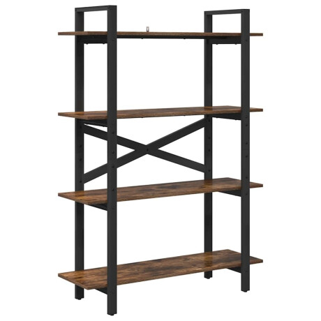 vidaXL Boekenkast Gerookt eiken 100 x 33,5 x 140 cm Bewerkt hout afbeelding2 - 1