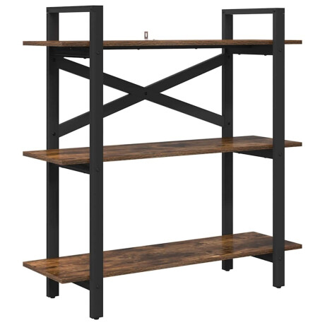vidaXL Boekenkast Gerookt eiken 100 x 33,5 x 102 cm Bewerkt hout afbeelding2 - 1