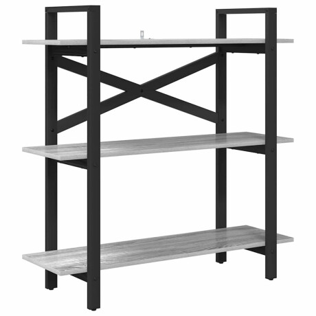 vidaXL Boekenkast Grijs Sonoma 100 x 33,5 x 102 cm Bewerkt hout afbeelding2 - 1