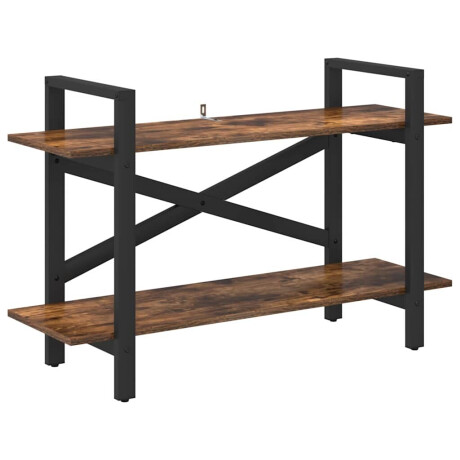 vidaXL Boekenkast Gerookt eiken 100 x 33,5 x 64 cm Bewerkt hout afbeelding2 - 1