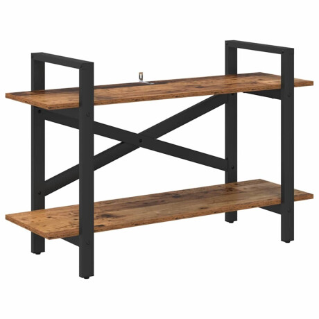vidaXL Boekenkast Oud Hout 100 x 33,5 x 64 cm Bewerkt hout afbeelding2 - 1
