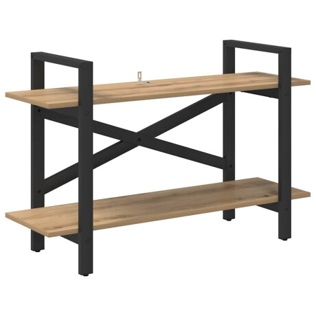 vidaXL Boekenkast Artisan Eiken 100 x 33,5 x 64 cm Bewerkt hout afbeelding2 - 1