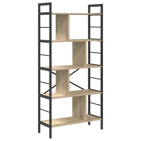 vidaXL Boekenkast Sonoma Eiken 75 x 30 x 156 cm Bewerkt hout afbeelding2 - 1
