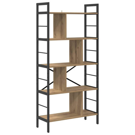 vidaXL Boekenkast Artisan Eiken 75 x 30 x 156 cm Bewerkt hout afbeelding2 - 1