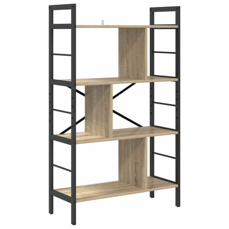 vidaXL Boekenkast Sonoma Eiken 75 x 30 x 123,5 cm Bewerkt hout afbeelding2 - 1