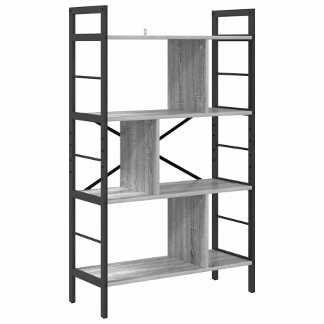 vidaXL Boekenkast Grijs Sonoma 75 x 30 x 123,5 cm Bewerkt hout afbeelding2 - 1