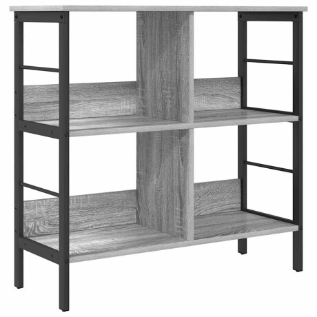 vidaXL Boekenkast Grijs Sonoma 82 x 32 x 79 cm Bewerkt hout afbeelding2 - 1
