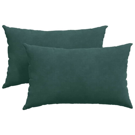vidaXL Sofa Kussens 2 stuks Donkergroen 50 x 30 cm Cordstof afbeelding2 - 1