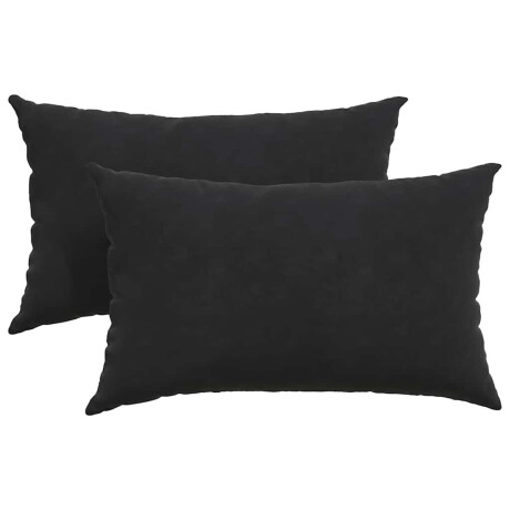 vidaXL Sofa Kussens 2 stuks Zwart 50 x 30 cm Cordstof afbeelding2 - 1