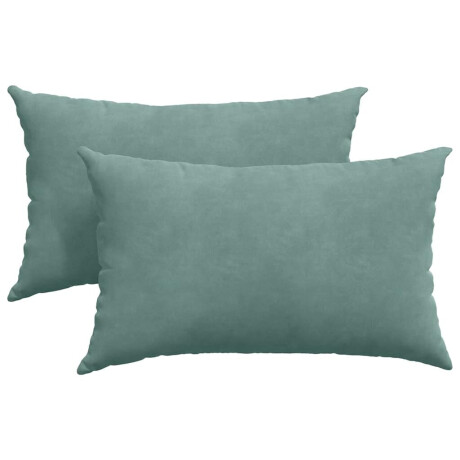vidaXL Sofa Kussens 2 stuks Zeegroen 50 x 30 cm Cordstof afbeelding2 - 1