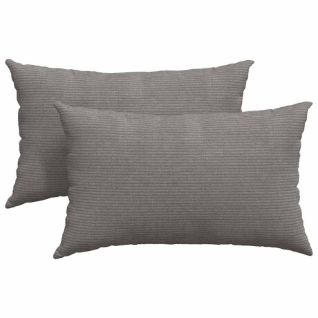 vidaXL Sofa Kussens 2 stuks Lichtgrijs 50 x 30 cm Cordstof afbeelding2 - 1