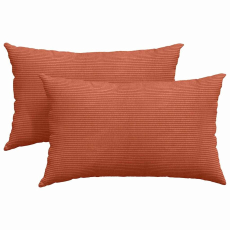 vidaXL Sofa Kussens 2 pcs Rood-oranje 50 x 30 cm Katoen Stof afbeelding2 - 1