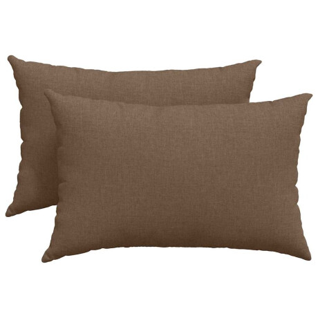 vidaXL Sofa Kussens 2 pcs Bruin 60 x 40 cm Stof afbeelding2 - 1