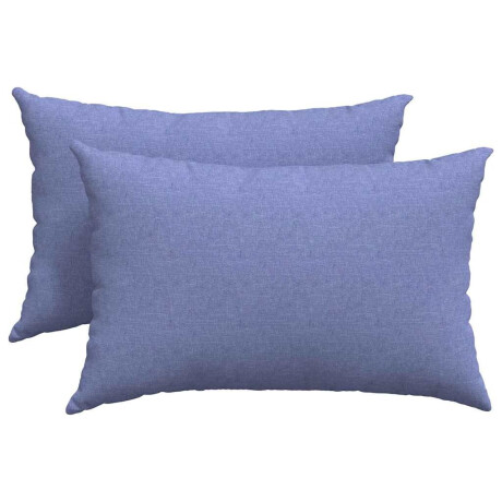 vidaXL Sofa Kussens 2 pcs Jeans Blauw 60 x 40 cm Stof afbeelding2 - 1