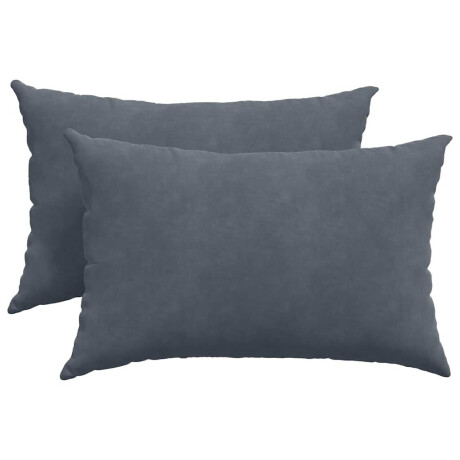 vidaXL Sofa Kussens 2 stuks Donkergrijs 60 x 40 cm Cordstof afbeelding2 - 1