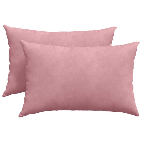 vidaXL Sofa Kussens 2 pcs Roze 60 x 40 cm Katoen Stof afbeelding2 - 1