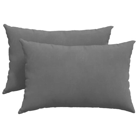 vidaXL Sofa Kussens 2 stuks Donkergrijs 60 x 40 cm Stof afbeelding2 - 1
