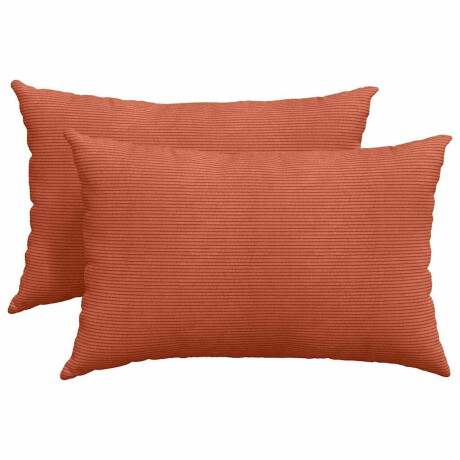 vidaXL Sofa Kussens 2 pcs Rood-oranje 60 x 40 cm Katoen Stof afbeelding2 - 1