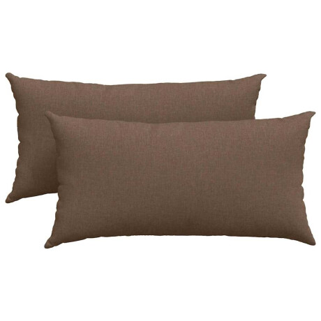 vidaXL Sofa Kussens 2 pcs Bruin 80 x 40 cm Stof afbeelding2 - 1