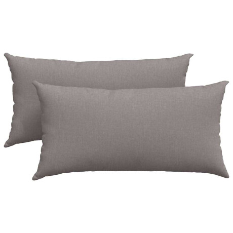 vidaXL Sofa Kussens 2 pcs Taupe 80 x 40 cm Stof afbeelding2 - 1