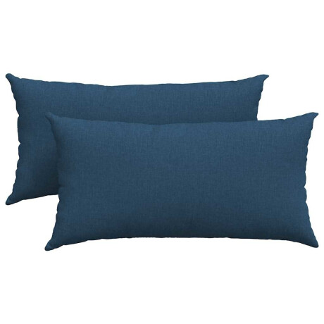 vidaXL Sofa Kussens 2 pcs Blauw 80 x 40 cm Stof afbeelding2 - 1