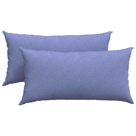 vidaXL Sofa Kussens 2 pcs Jeans Blauw 80 x 40 cm Stof afbeelding2 - 1