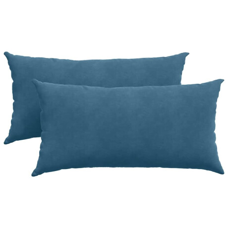 vidaXL Sofa Kussens 2 stuks Blauw 80 x 40 cm Cordstof afbeelding2 - 1