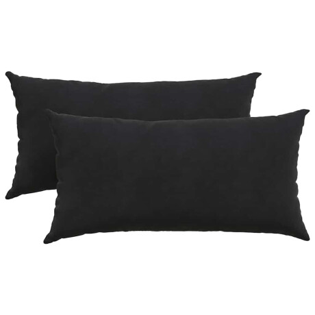 vidaXL Sofa Kussens 2 stuks Zwart 80 x 40 cm Cordstof afbeelding2 - 1