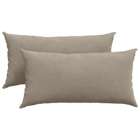 vidaXL Sofa Kussens 2 stuks Taupe 80 x 40 cm Stof afbeelding2 - 1