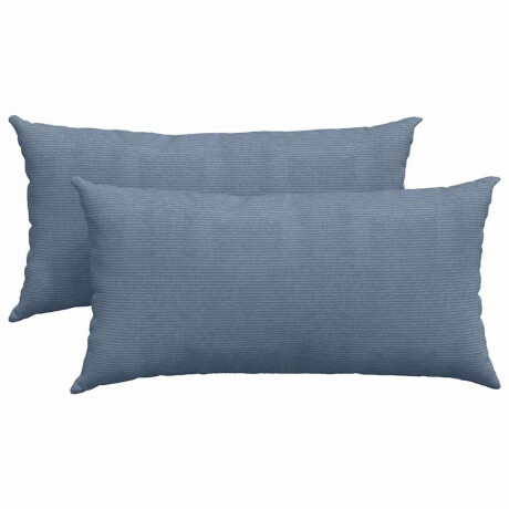 vidaXL Sofa Kussens 2 stuks Blauw 80 x 40 cm Cordstof afbeelding2 - 1