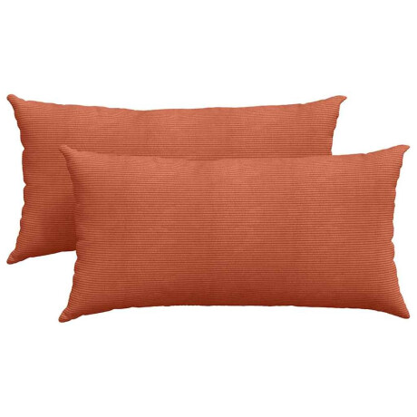 vidaXL Sofa Kussens 2 pcs Rood-oranje 80 x 40 cm Katoen Stof afbeelding2 - 1